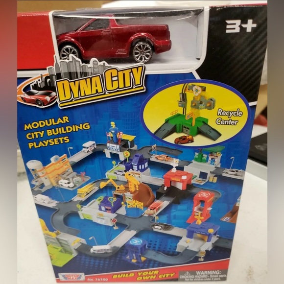 Motor Max Toys Dyna City Modular City Building Playset Recycle Center Ages 3 Poshmark
